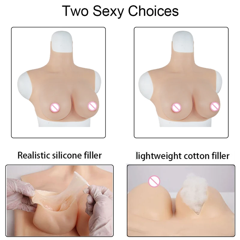 Silicone Fake Boobs B-I Cup and Realistic Fack Vagina Buttock Enhancer Pants Set Male To Female Bodysuits Cospaly Drag Queen