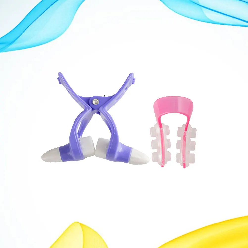 

2pcs Nose Slimmer Shaping Clip Tools Corrector Bridge Straightener Silicone Pad Beauty Lifter Up Aids Facial Care Tools