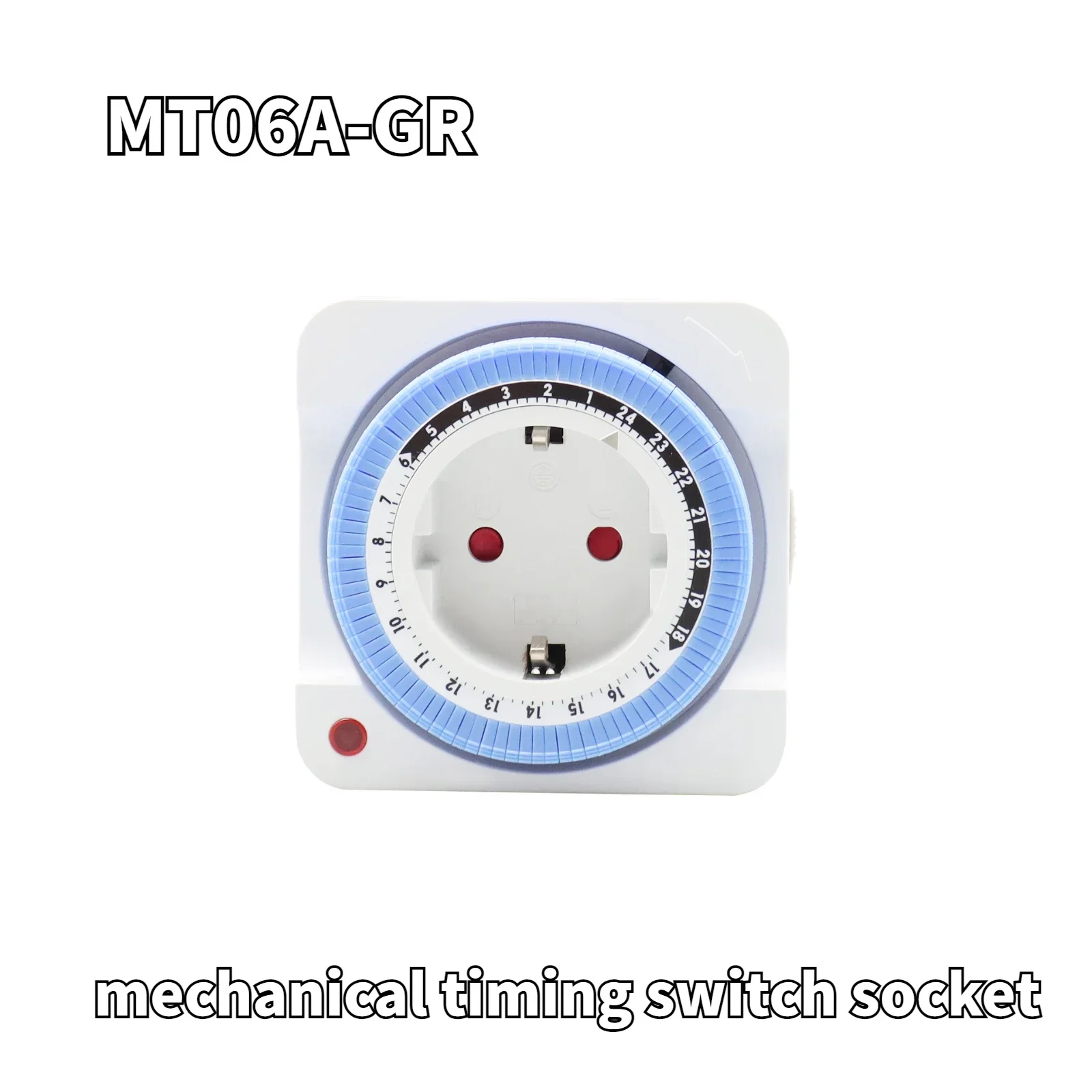 24 Hours Cycle Automatic Power Off Timer Timing Switch 16A Mechanical Timing Switch Socket Suitable for Household Appliances