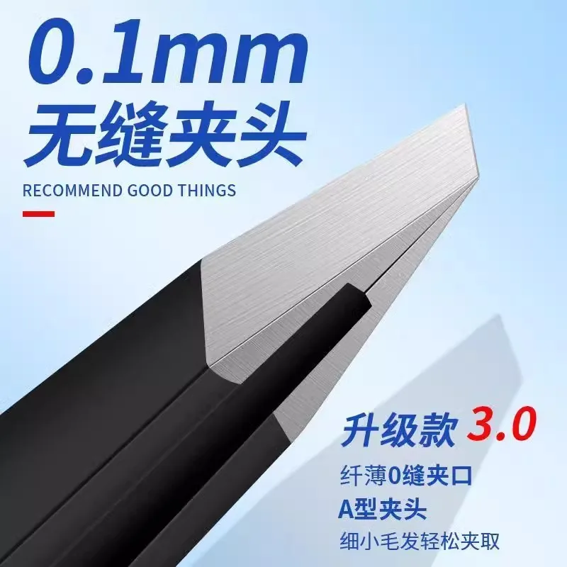 Pinzette di precisione in acciaio inossidabile Estrattore per capelli con punta inclinata Capelli e sopracciglia facili da toelare - Pinzette per sopracciglia Strumento di bellezza