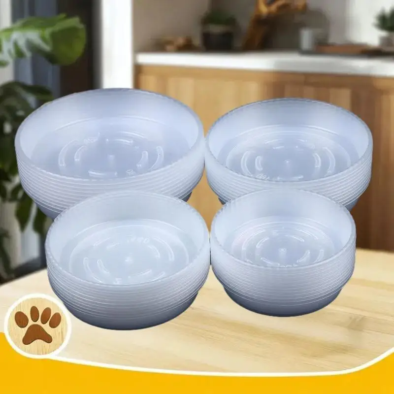 10pcs New Round Flower Pot Tray Clear Desktop Plant Saucer Plastic Trash Storage Flower Pot Base Home