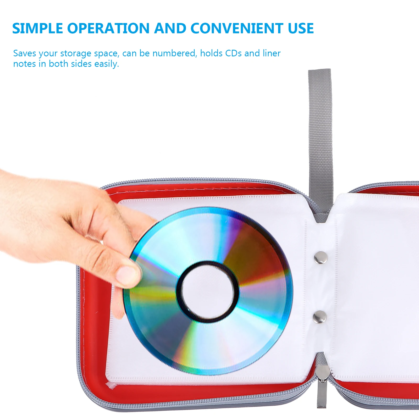 

40 Capacity CD Bag High Quality Plastic Storage Case Large Capacity Disc Case DVD Wallet Portable CD Holder