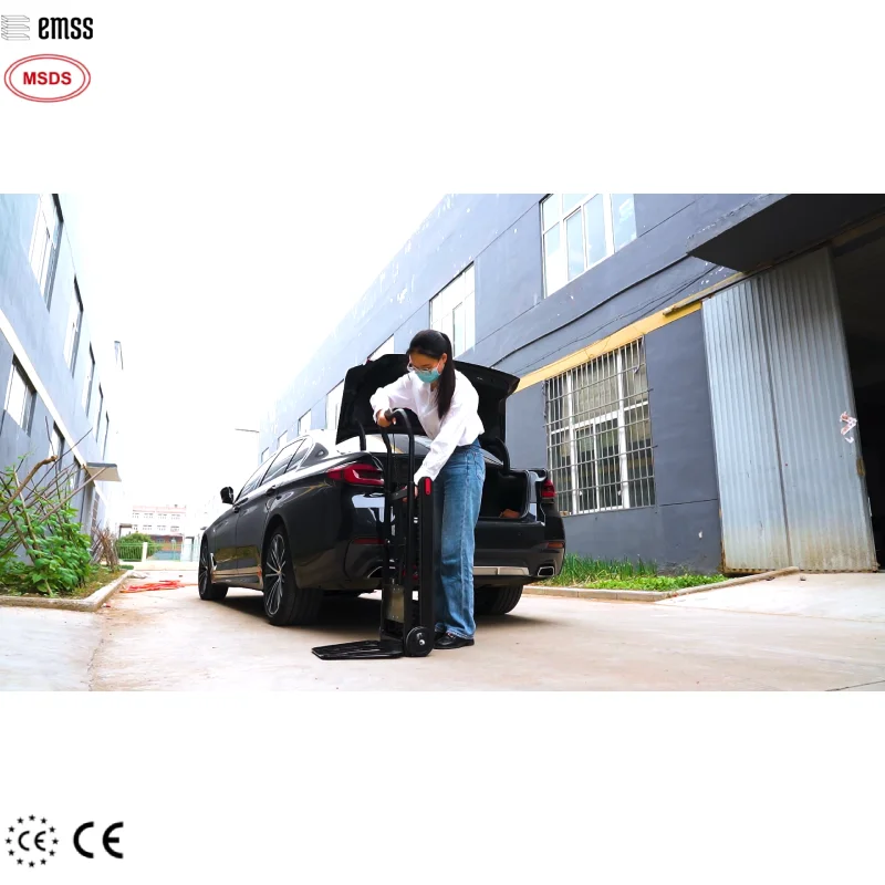 EMSS 60kg 적재 트롤리 계단 갈리 카트 트롤리 전동 계단 등반기 핸드 트롤리