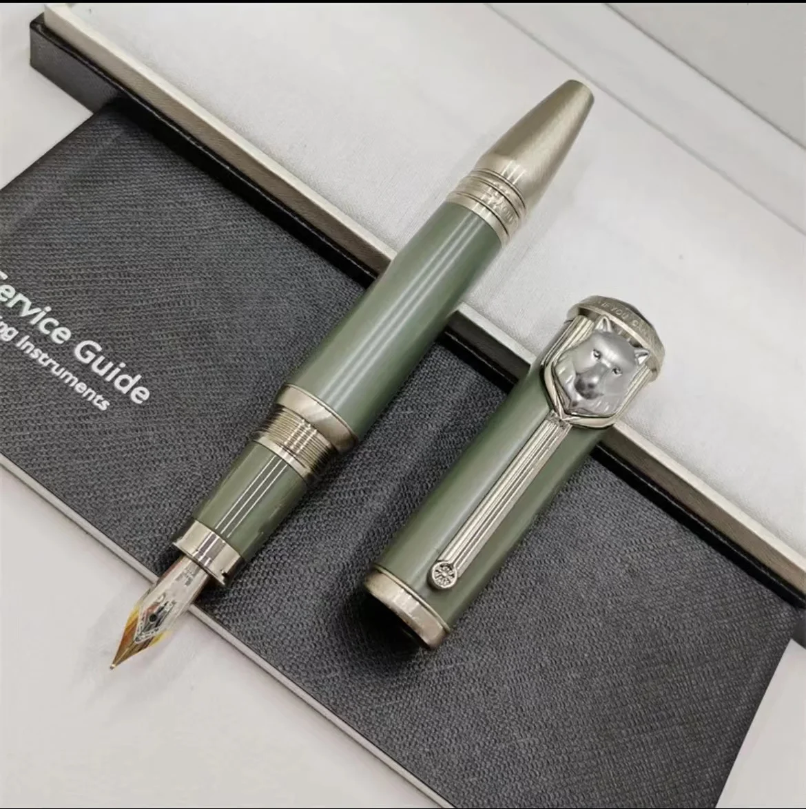Wolf Head Design Fountain Pen MB Rollerball Pen Ballpoint Pen Luxury Writer Signature With Embossed Writing Gifts