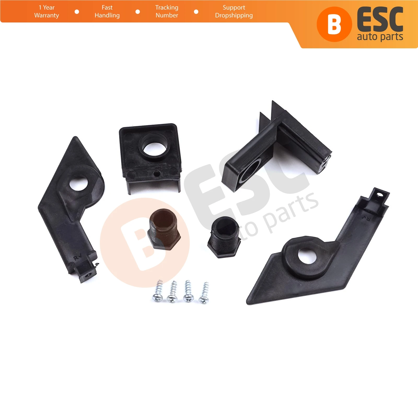 

EHL566-2 Headlight Holder Mount Repair Bracket Tab Set Right Side for VW Passat B6 3C2 3C5 2005-2011 3C0998226