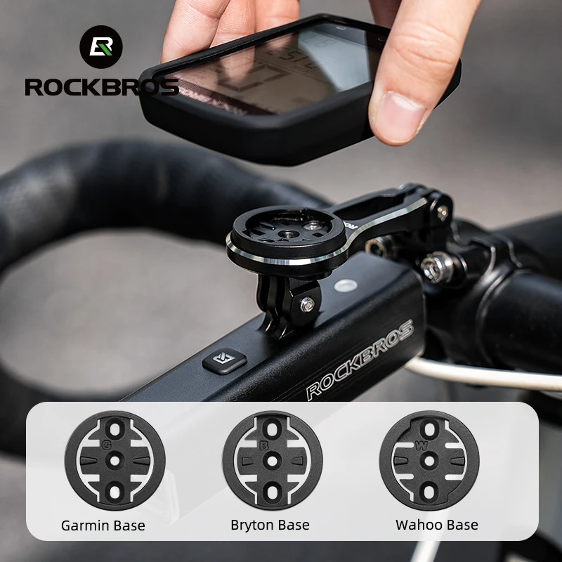 ROCKBROS uchwyt rowerowy przednie światło uchwyt lampy uchwyt przedłużający ze stopu aluminium do komputera rowerowego Wahoo Bryton Garmin wspornik