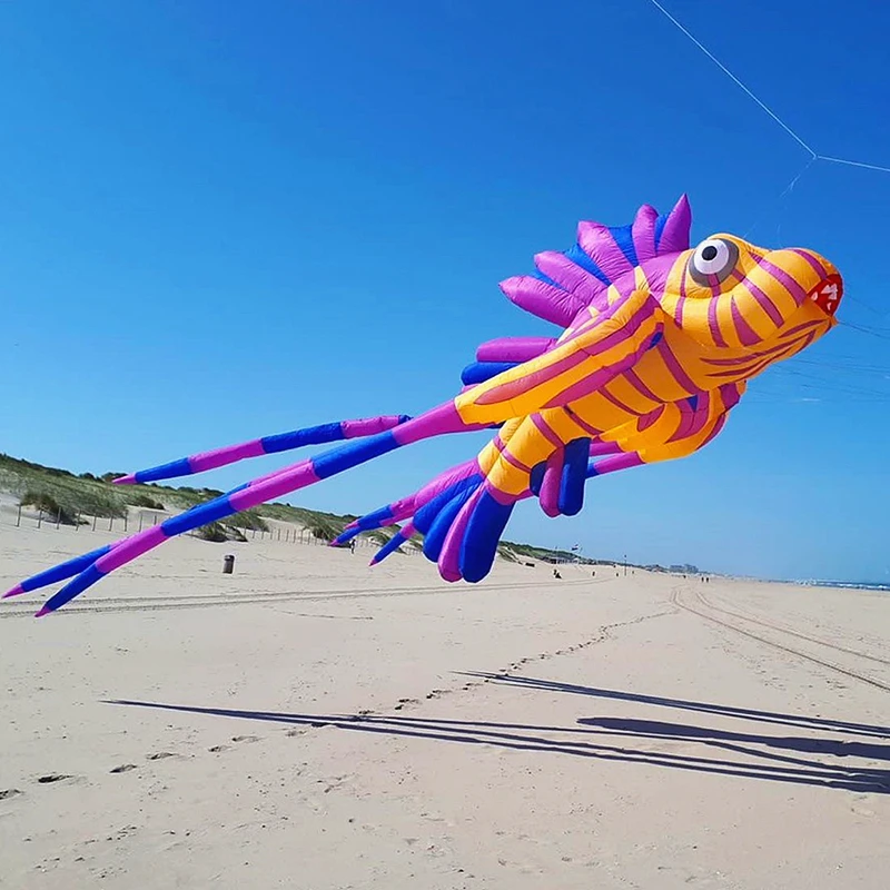 15 M MEGA Fish Kite จี้ Kite line Soft Inflatable Kite GIANT Kites TO Fly Soft Kites ที่มีสีสัน Flying Kites Koi Paragliding