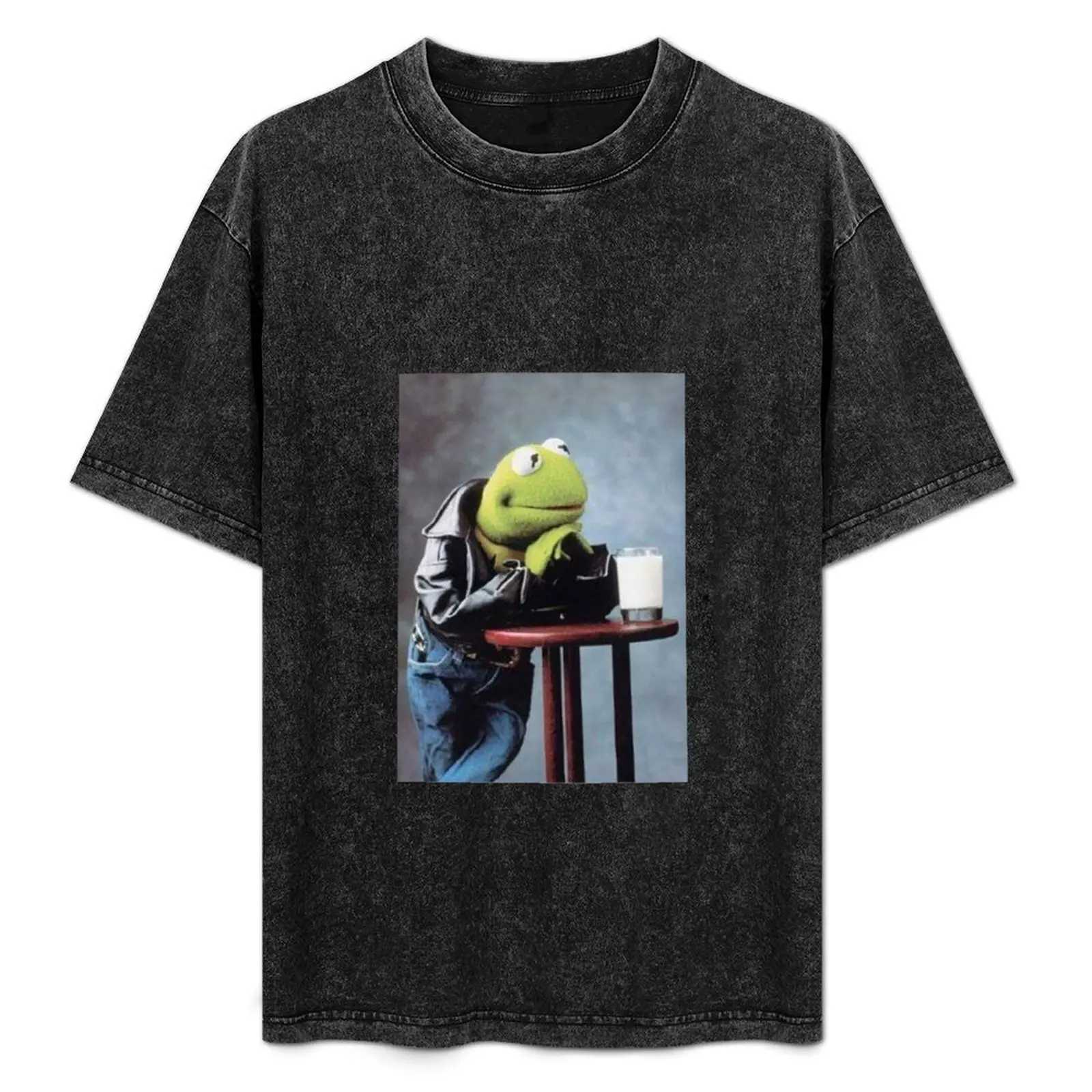 

Kermit Milk T-Shirt plus sizes anime tshirt mens workout shirts