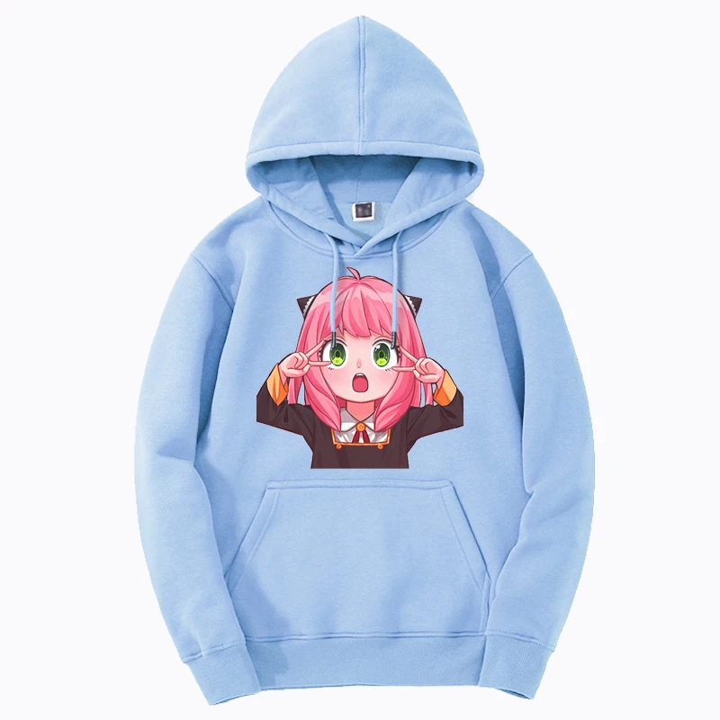 Spy x Family Hoodie Japan Anime Graphic Print Sweatshirts Cute Kawaii Girl Anya Tops Harajuku Unisex Couple Hoodies Streetwear