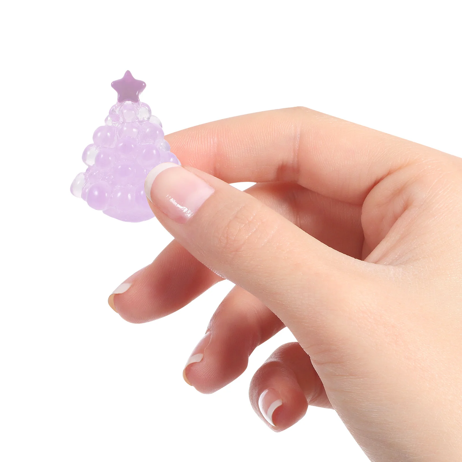 

50Pcs Miniature Resin Xmas Tree Ornament Lightweight Landscape Decoration Xmas Desktop Table Decor Garden Yard Supplies