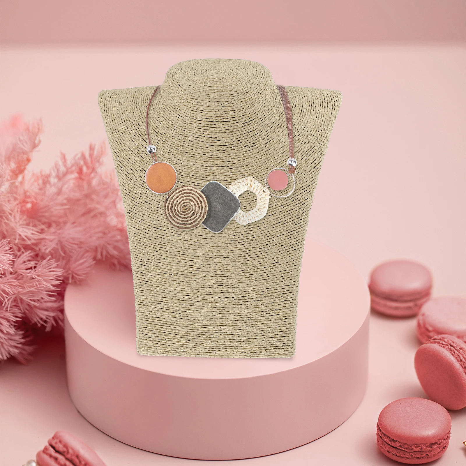 

Premium Necklace Display Stand Sturdy Lightweight Jewelry Holder Earrings Organizer Rack Wedding Anniversary Gift Decor For