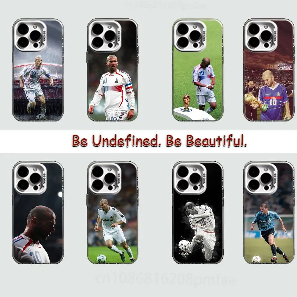 

Z-Zinedines Z-Zidane White Shockproof Phone Case For iPhone 17,16,15,14,13,12,11,Pro,XS,Max,Plus,Mini,SE