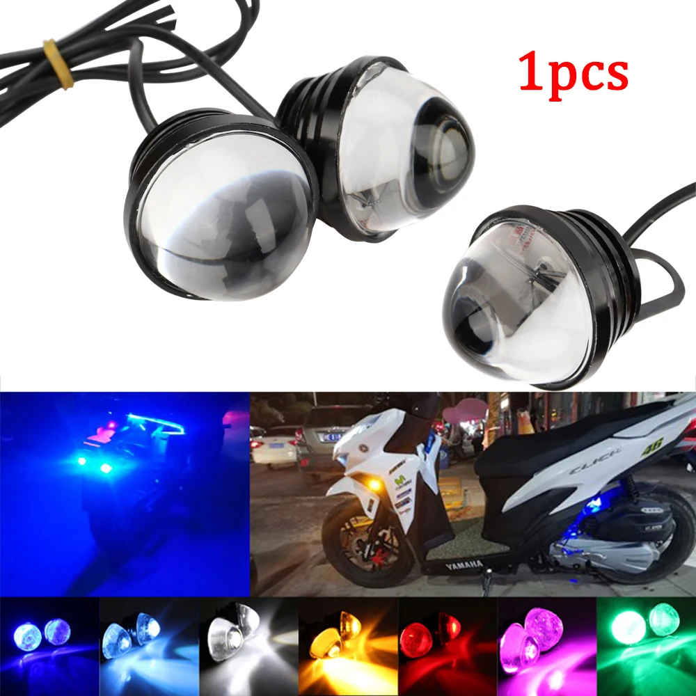 1pcs DRL LED Eagle Eye Daytime running lights mini lens laser light Motorcycle Taillights LED Driving lights Backup signal light