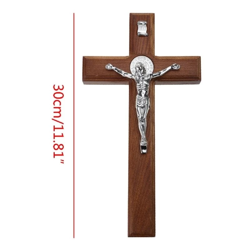 Crucifix Wall  Solid  Catholic Wall Hanging Jesus  for Home Office Church Decoration Prayer Religious Gift 87HA