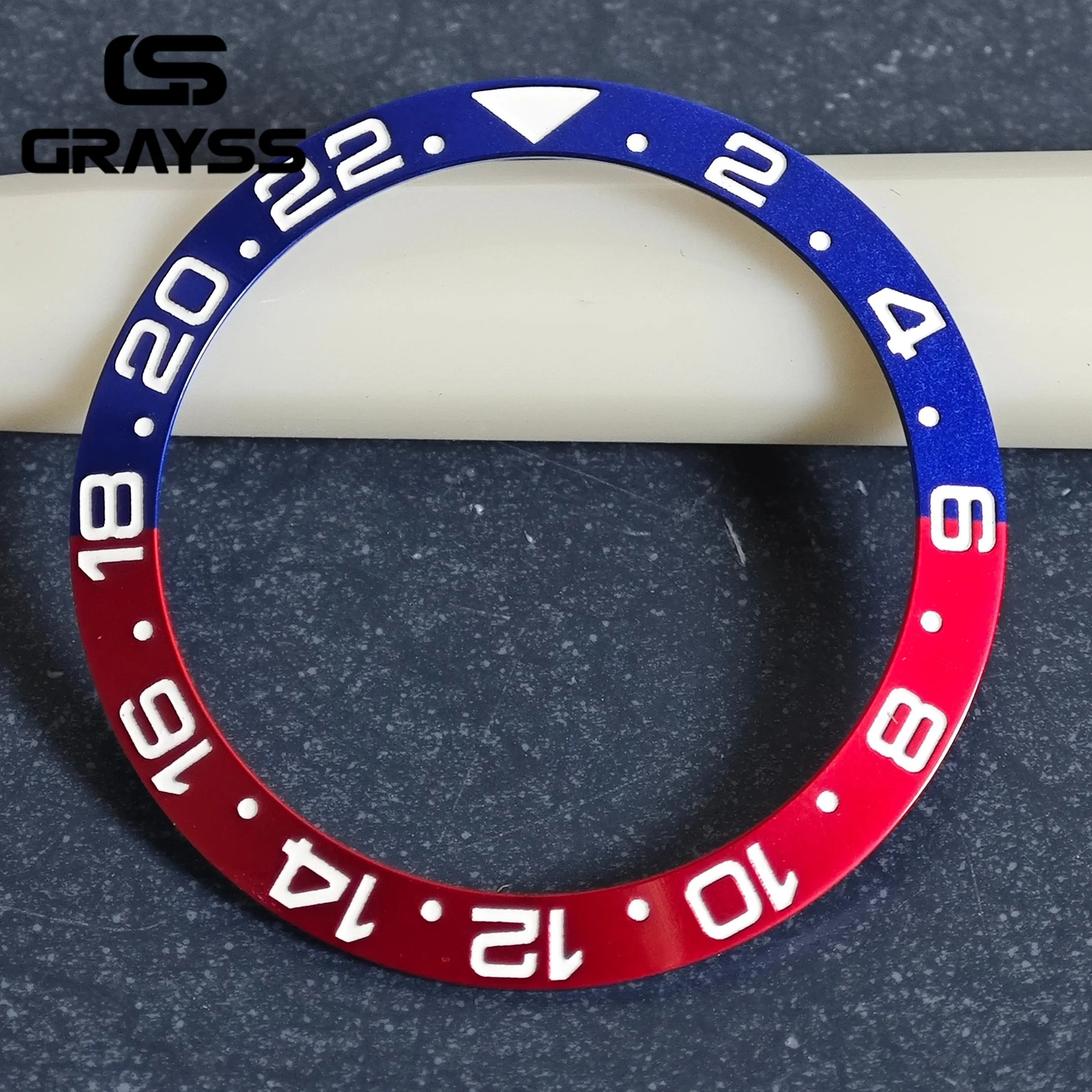 GRAYSS 38mm Keramik Für 40mm SUB Uhrengehäuse Legierung Uhr Lünette Einsatz Ring Hang NH35 NH34 GMT Tauchen Männer Uhr Teil Zubehör