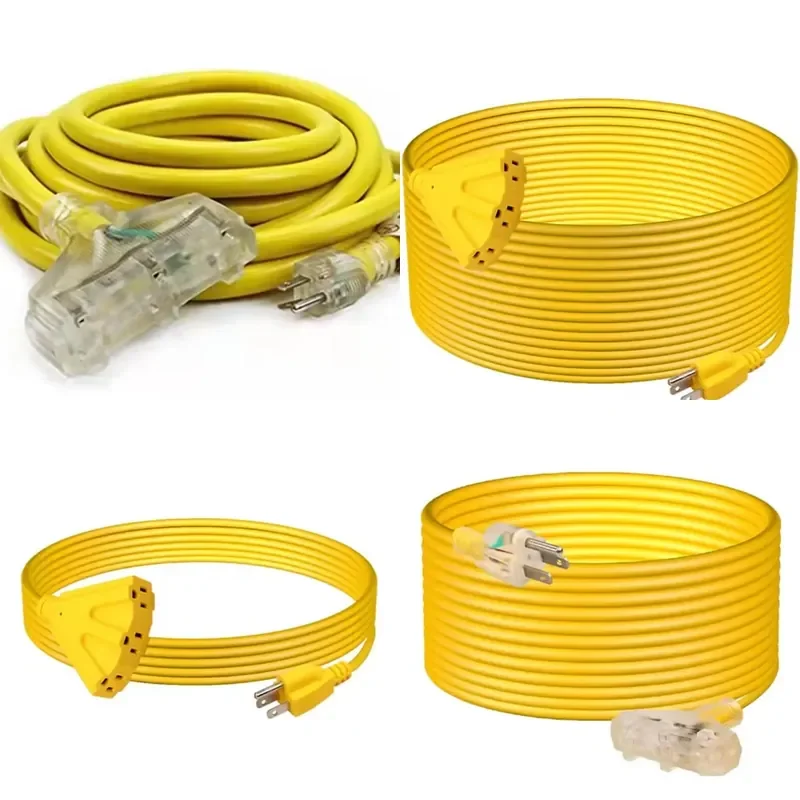 Standard 10/3 Extension Cord USA PVC Home Appliance Extension Cable NEMA Electric Cords Age 10 AC Power Cord IEC 3*12AWG