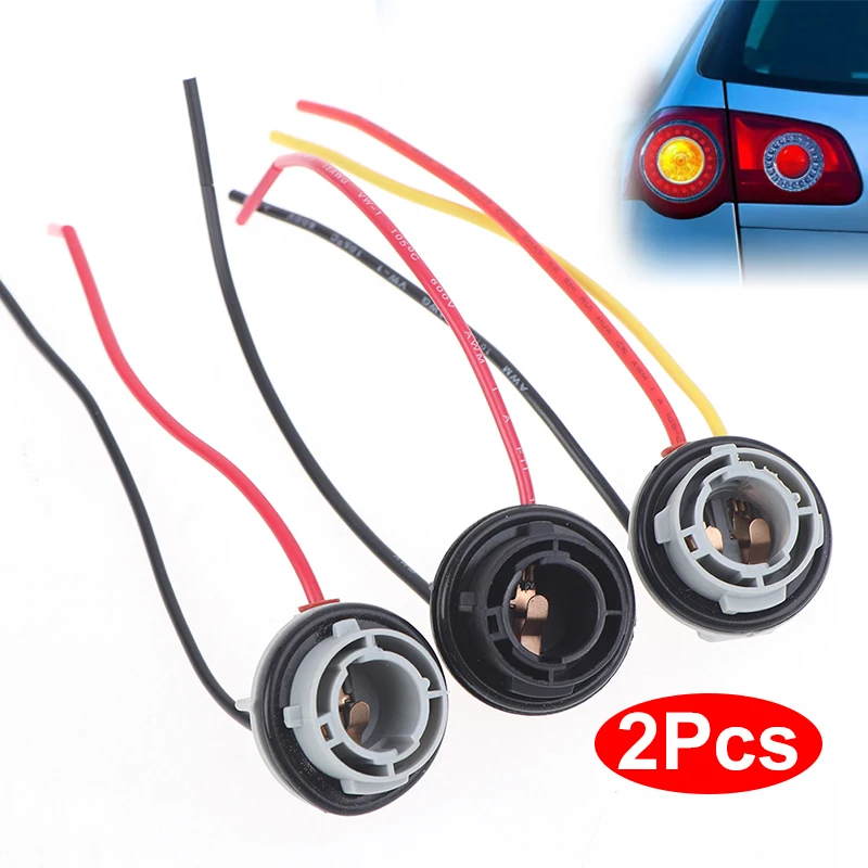 

2Pcs/lot LED Turn Signal Light Holder Plug 1156 1157 Bulb Socket BAY15D Lamp Holder P21/5W Adapter Base Connector