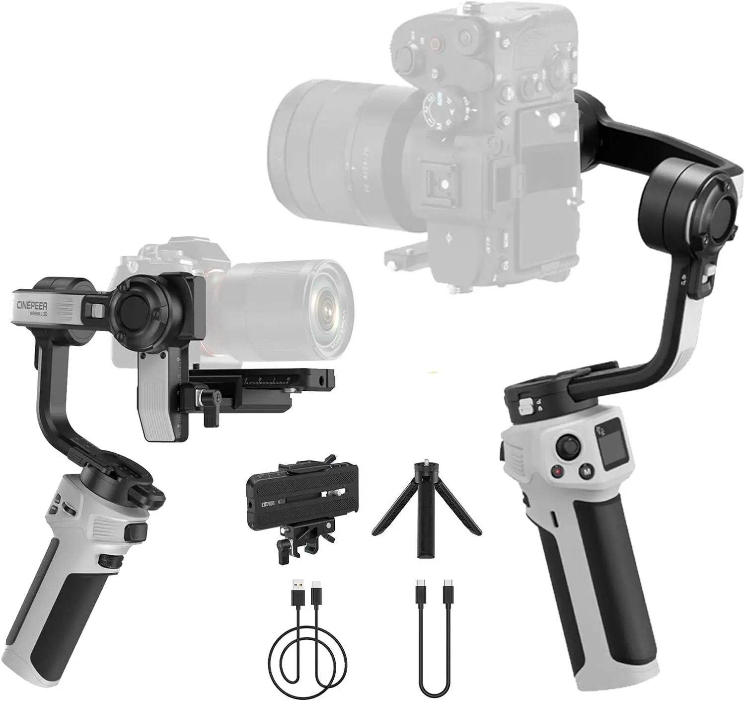 ZHIYUN WEEBILL 3E 3 Axis Gimbal Stabilizer for Canon Nikon Cameras Native Vertical Shooting Handheld Gimbal