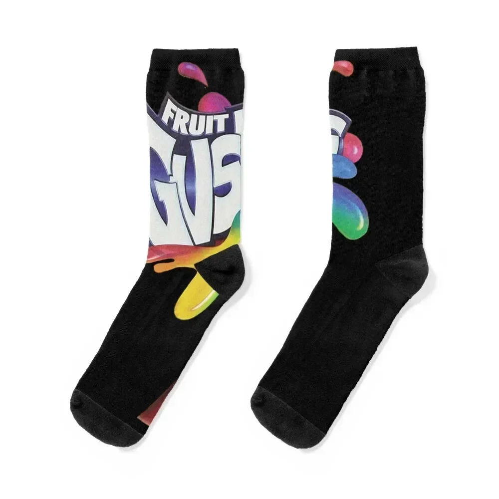 Fruit Gushers 90s logo Socks Run funny gifts Crossfit floral Mens Socks Women's