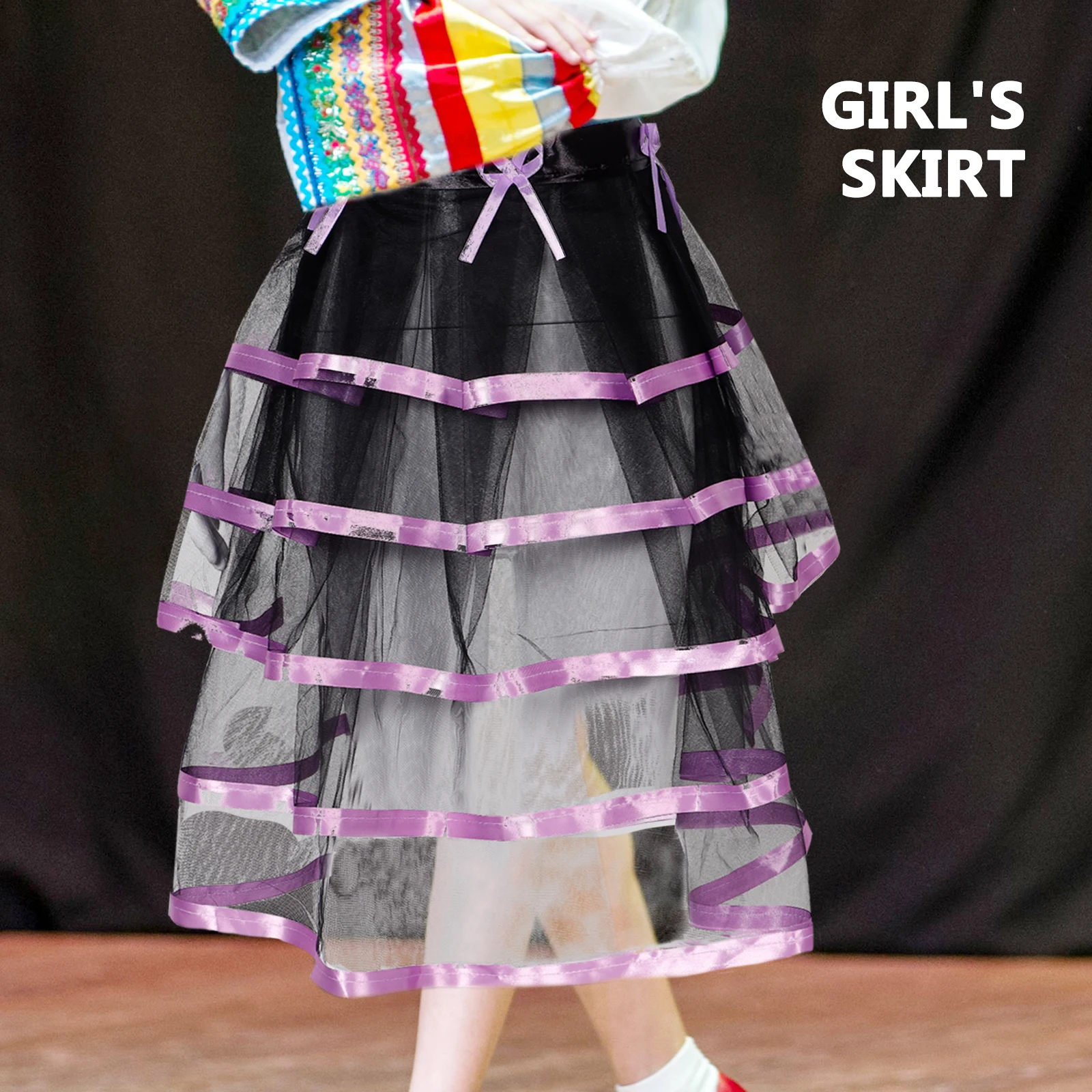 

Adjustable Waistband Tutu Polyester Half Skirt For Women Party Prom Halloween Costume Dance Performance Skirt Tutus Tie On
