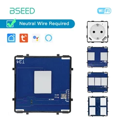 Bseed EU Standard The Base Of Wifi Touch Switch Function 1/2/3Gang AC110~240V APP Control Wall Light Switch Without Glass Panel