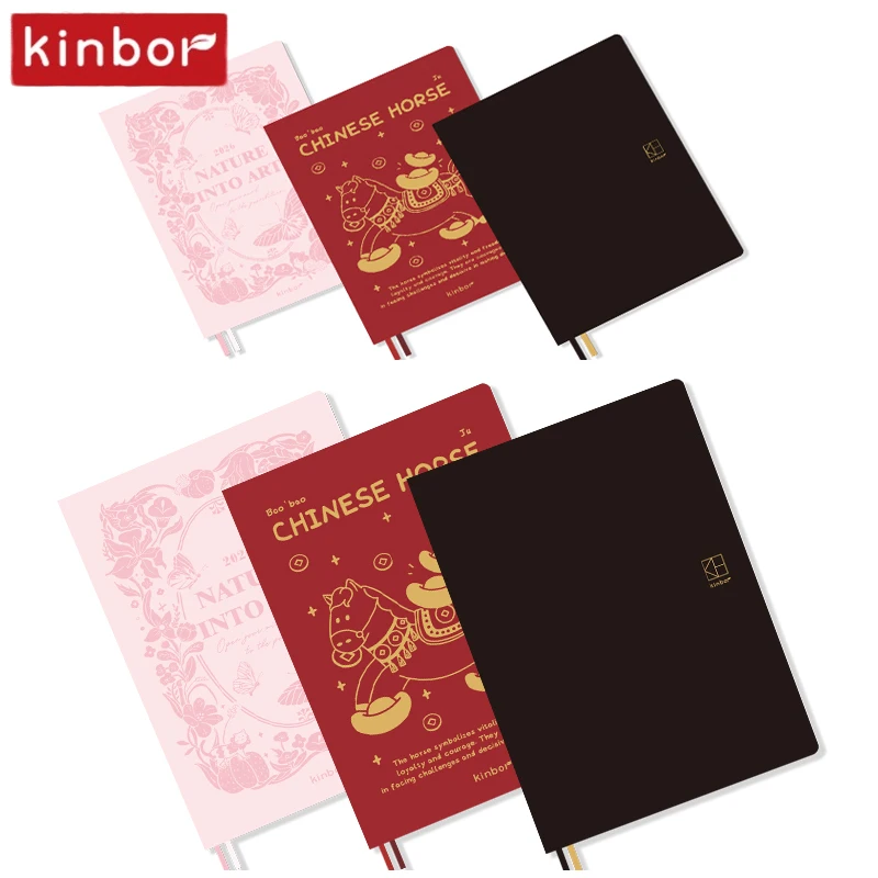 2026 Kinbor Notebook Planner A5 A6 Agenda Jurnal Sepanjang Tahun Jadwal Garis Waktu Harian Rencana Mingguan Catatan Kalender Manajemen Waktu