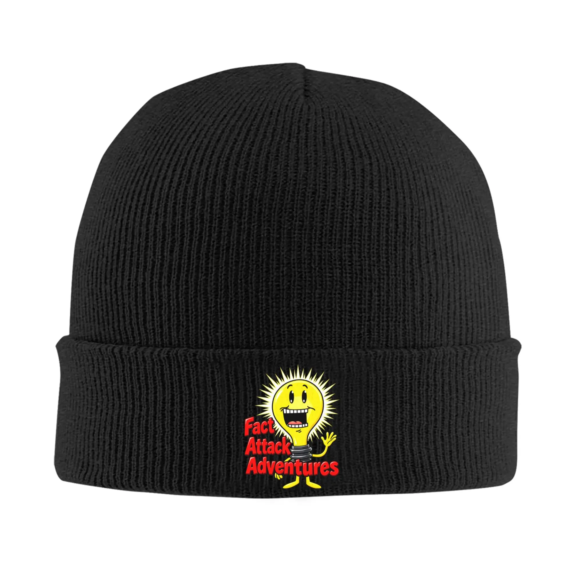 Fact Attack Adventures Lighty Knitted Hat Beanies Autumn Winter Hat Warm Unisex  Fashion  Caps Men Women Gift,