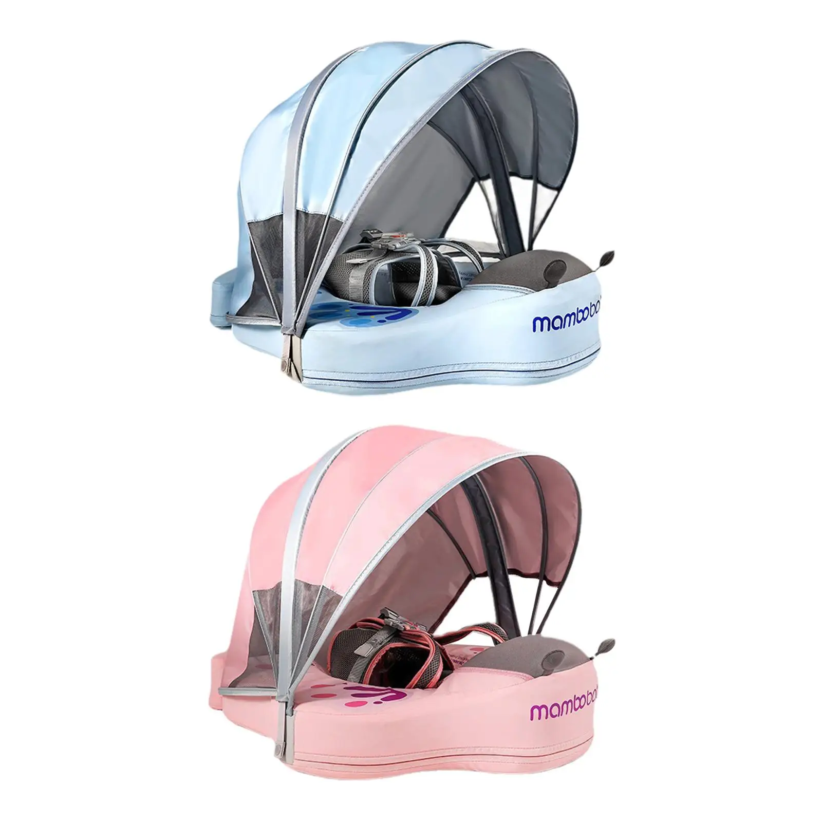 عوامة سباحة للأطفال مع حلقة سباحة بخصر ناعم ومظلة للأطفال الأولاد والبنات