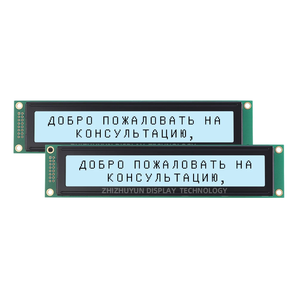 Long Bar 2002 English Russian 2002K-2 Blue LED Backlight White Ribbon LED Backlight Built In SPLC780D HD44780 Controller