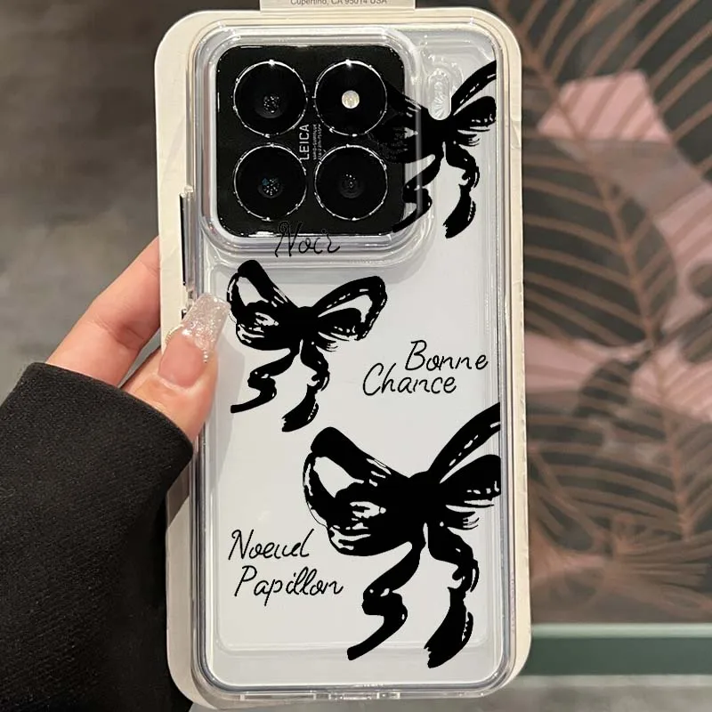 

Bamboo Flower Butterfly For Xiaomi 17 15 14 13 12 12S 12X 12T 11 11T Pro max Lite ultra TPU Transparent Phone Case