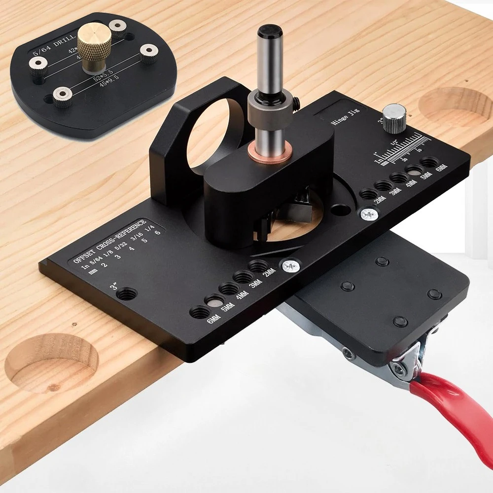 Woodworking Hinge Opener Cabinet Door Aircraft Hinge Punching Positioner Drilling Auxiliary Limit Holder