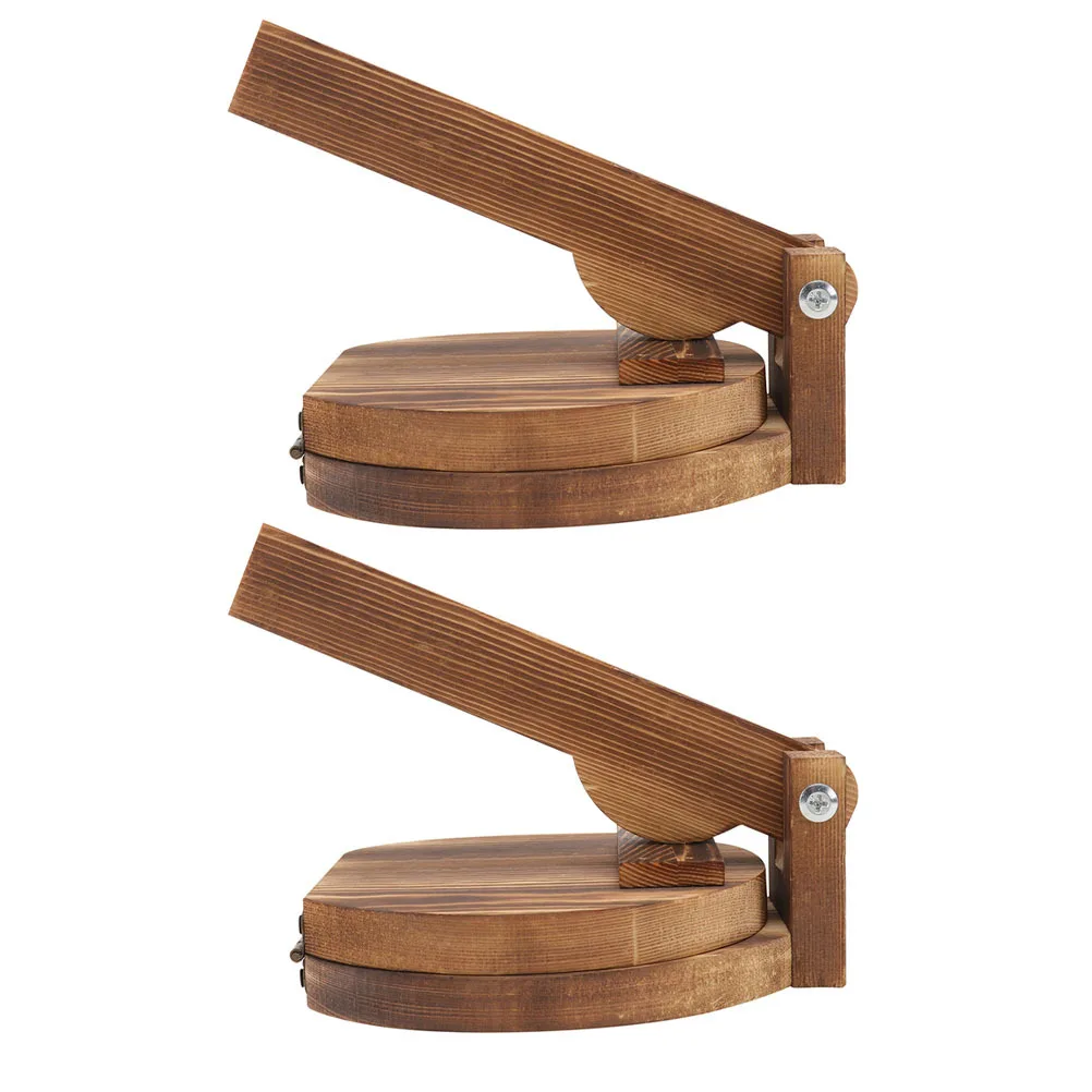 

2pcs Wooden Dumpling Pressing Tool Professional Dumpling Skin Maker Manual Presser for Home Use Smooth Surface Long Lasting