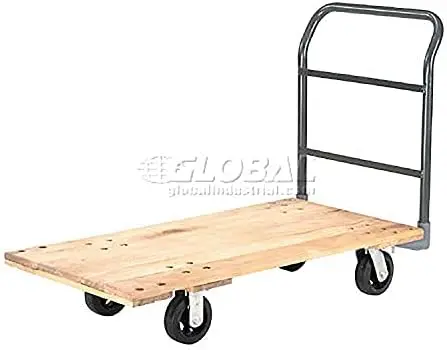 Platform Truck W/Hardwood Deck, 60 X 30, 6"" Rubber Casters