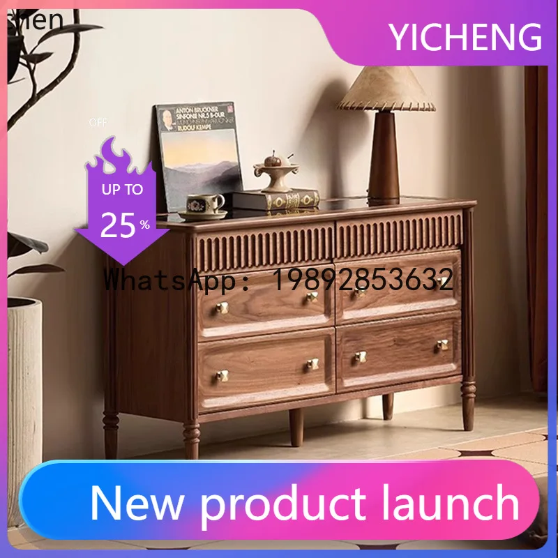 

X7 Vintage Solid Wood Dressing Table Villa Storage Organizer Luxury Makeup Table