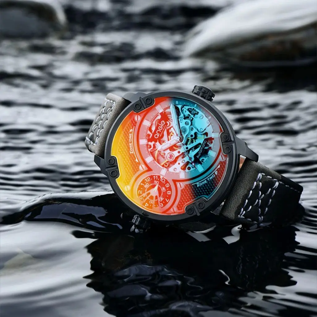 高級ステンレススチールメンズ機械式腕時計 クラシック自動巻き腕時計 メンズビジネス防水腕時計 パガーニデザイン