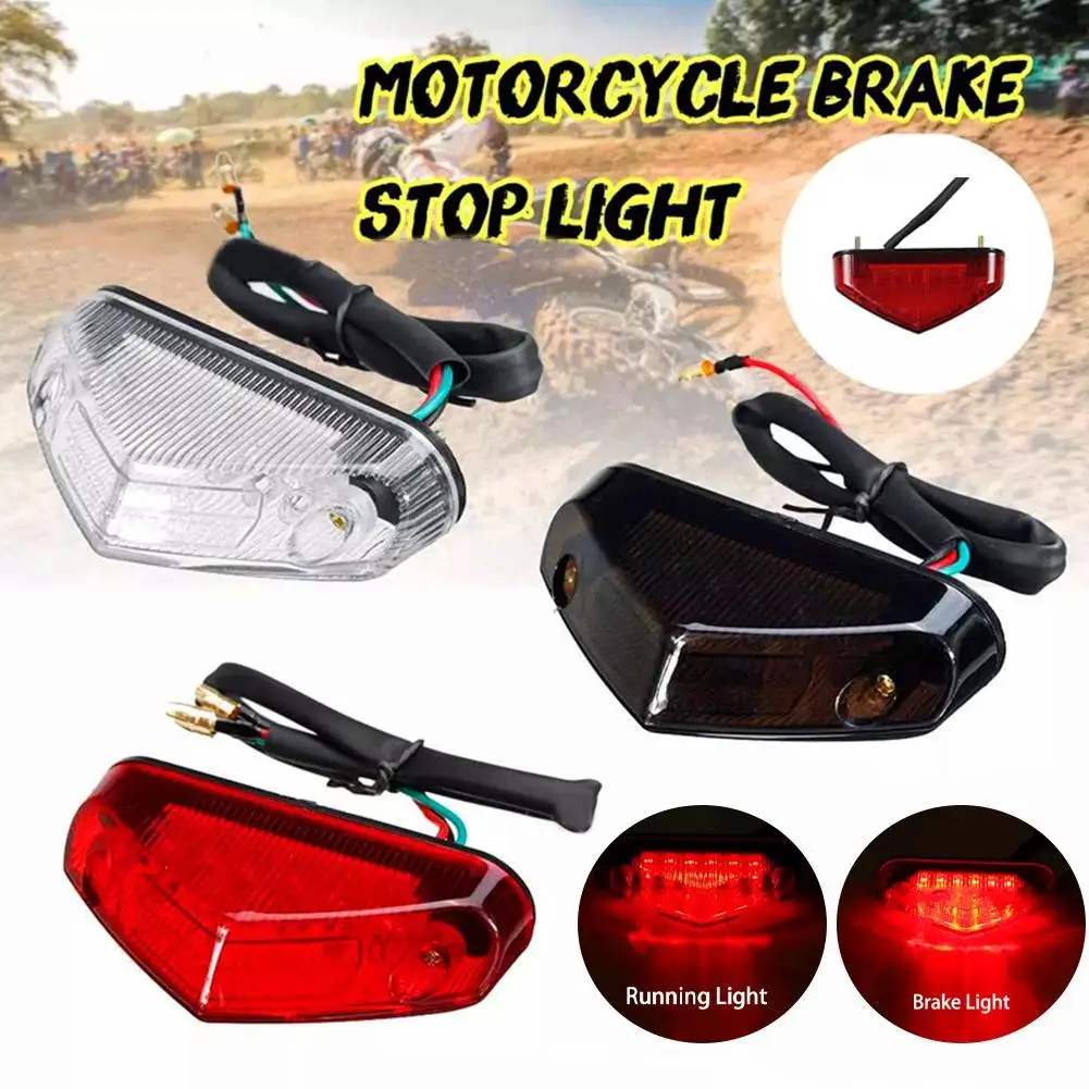 

Universal Motorcycle 12V LED Headlight Taillight Rear Stop Light Brake Lights Motorbike Mudguard Brake Stop Lamp