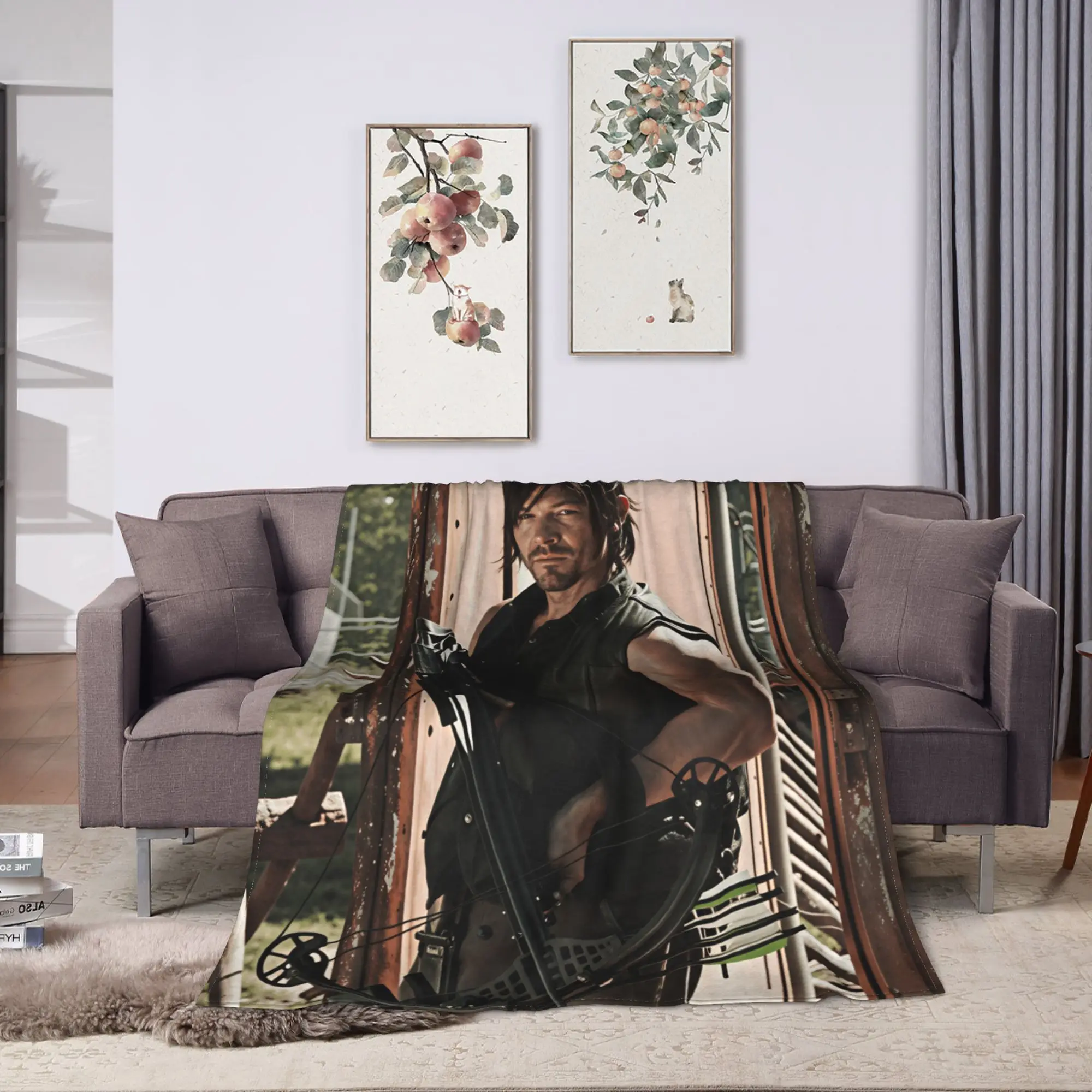 D-Daryl D-Dixon Blanket Quality Soft Comfy  Bedding Throws Winter Travel Sofa Home Funny Bedspread