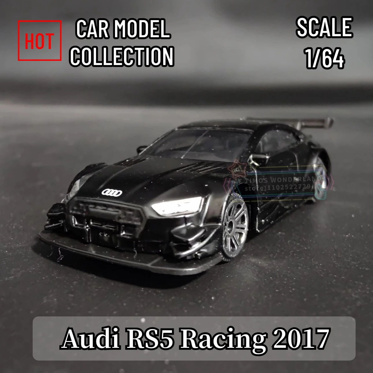 1:64 Audi RS5 Racing 2017 Replica Metal Mini Car Model Scale Miniature Art Vehicle Figure Sandbox Diecast Kid Boy Xmas Gift Toy