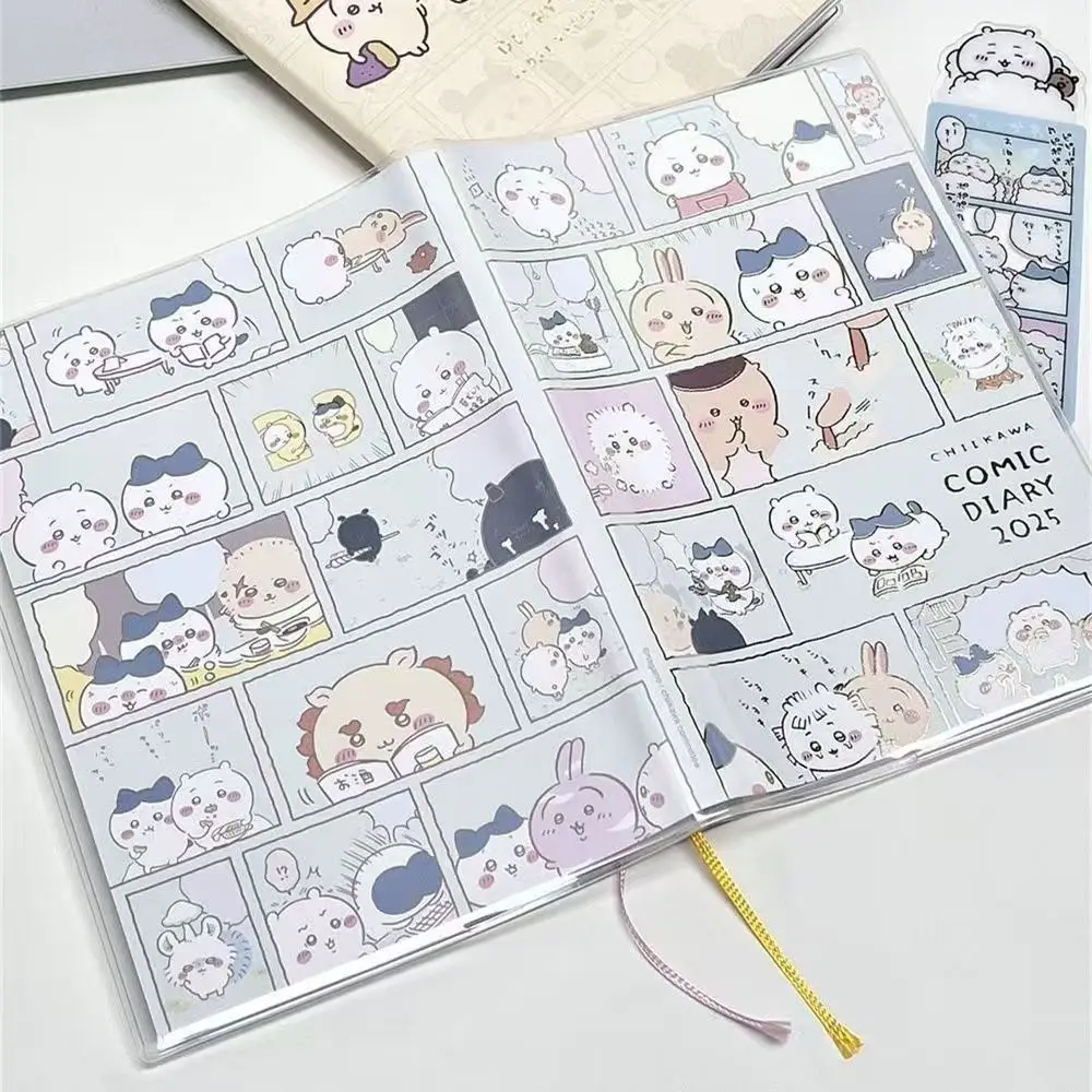 2025 Planner Schedule Notebook Kawaii Cartoon Diary Book Color Inner Pages Manga Style Students Notebook