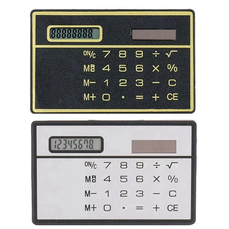 8 Digit Calculator Slim Solar Calculator With Touch Screen Credit Card Design Mini Size Portable Slim Calculator