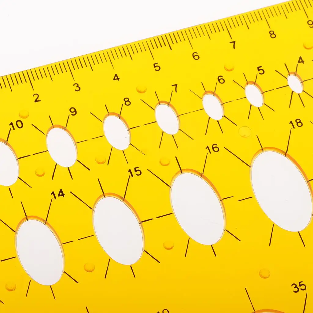Drafting Drawing Tool Oval Stencil Plastic Template Educational Ruler for School Kids Art Supplies