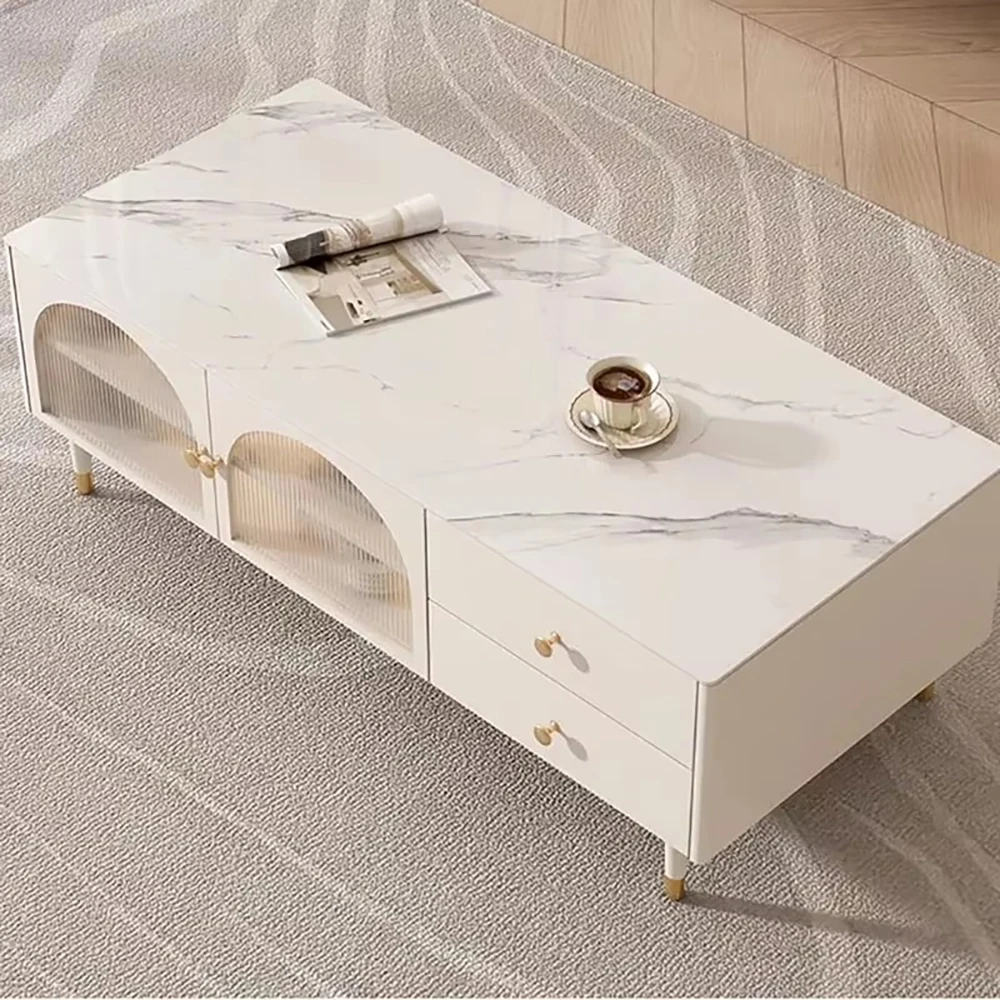 

Luxury Nordic Coffee Tables Modern Living Room Glam Square Coffee Tables White Minimalist Table Basse De Salon Home Furniture