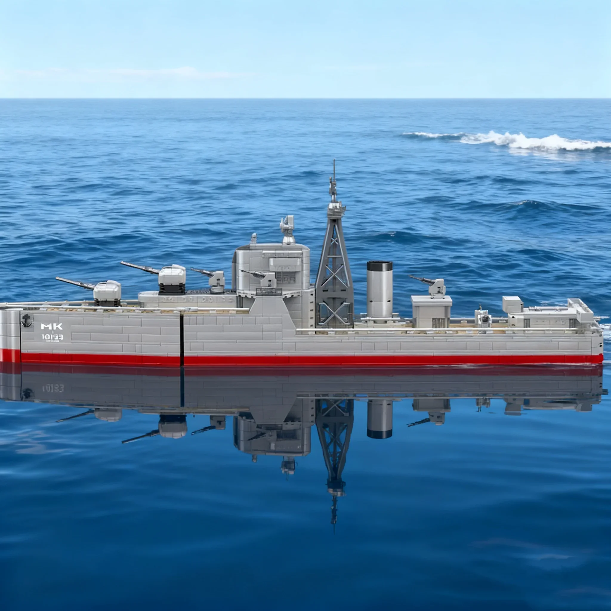 1815ピース バーター級駆逐戦艦 組み立てブロック モデルシップセット モジュール式ビルディングブロック 組み立てモデルキット DIYおもちゃ ギフト
