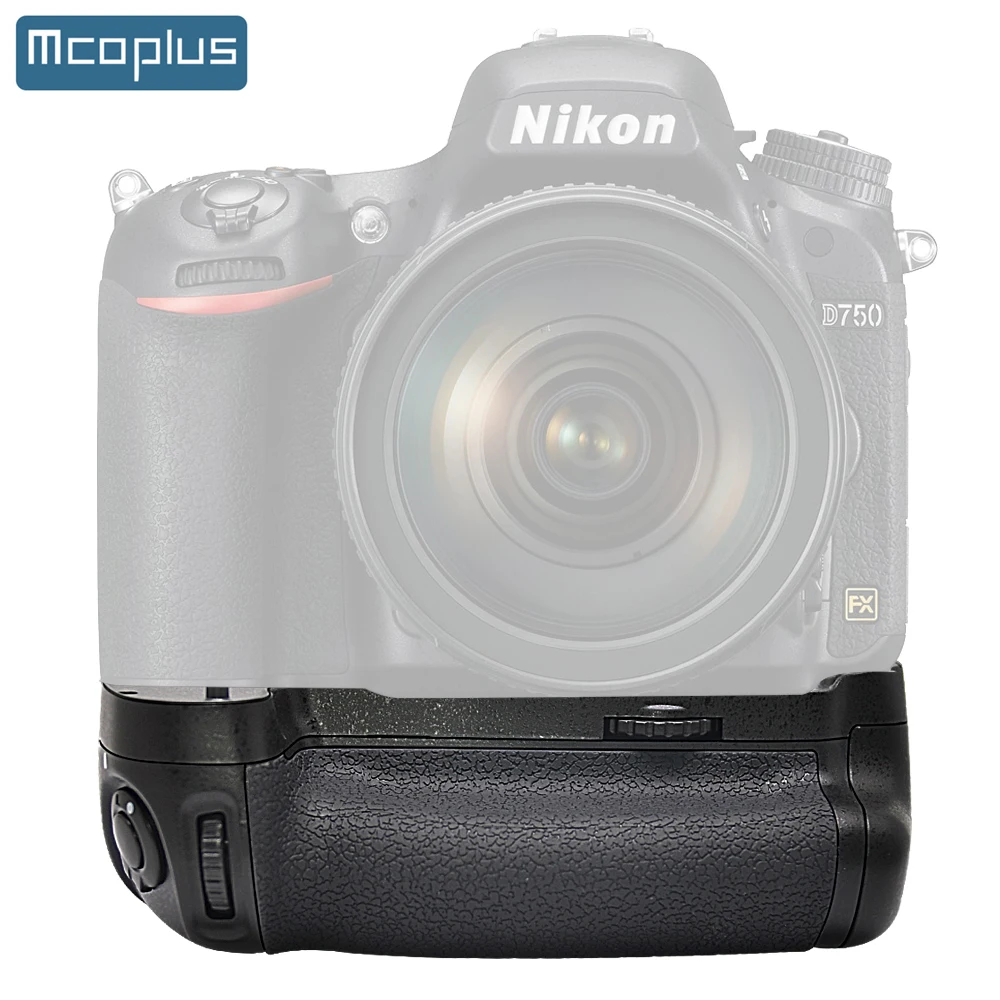 Mcopus BG-D750 수직 전원 배터리 그립 거치대, 니콘 D750 DSLR 카메라용, MB-D16 교체 