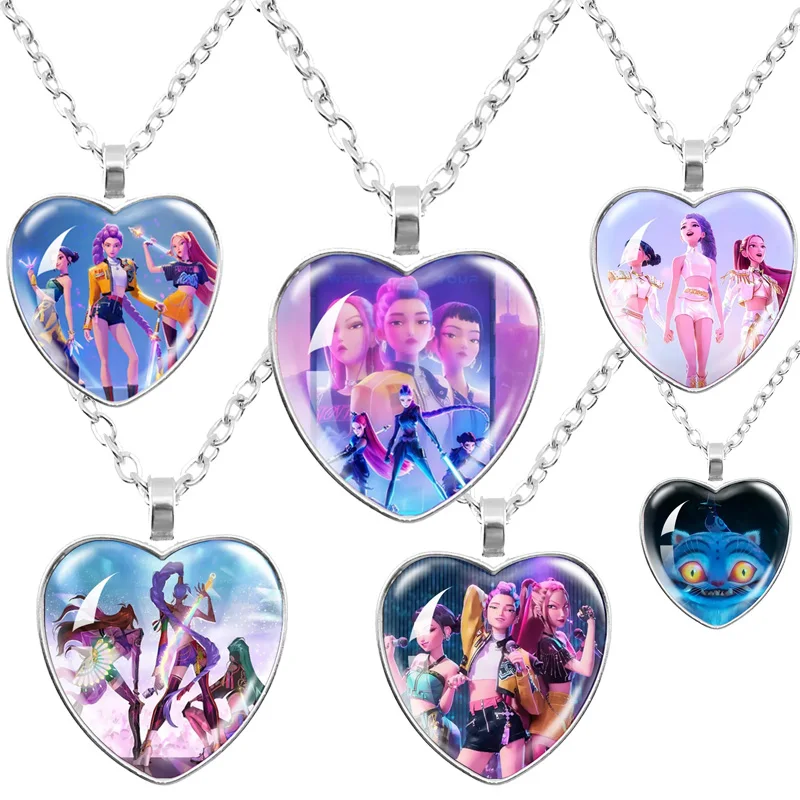 

ГОРЯЧИЙ! KPop охотники на демонов аниме милое ожерелье детская мода ювелирные аксессуары подвески для девочек кулон мультяшные ожерелья подарок 2025