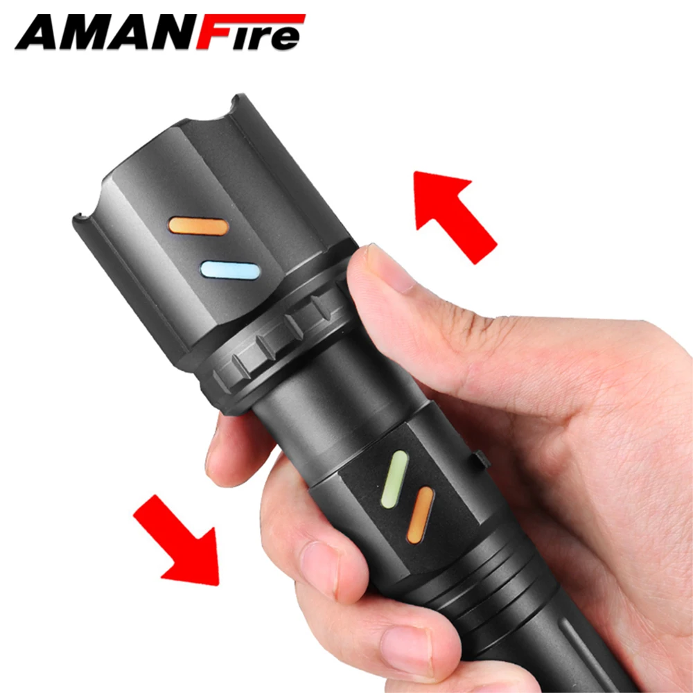 

Amanfire 1880 30W Flashlight Tactical Super Bright Torch Telescopic Zoom Range 1200M LED Light