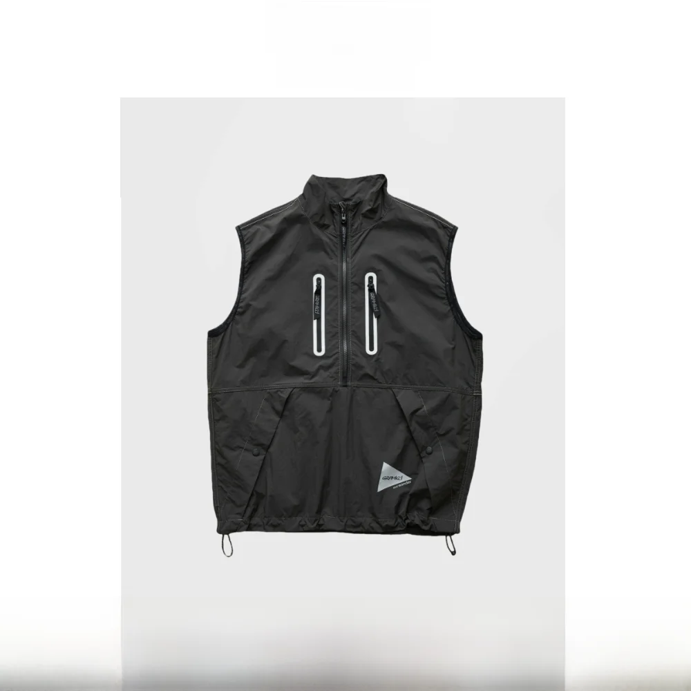 

Loose Fit Nylon Reflective Waterproof Vest Outdoor Hiking Cam Fiing Casual Sle Men's Vest Spring Autumn Winter