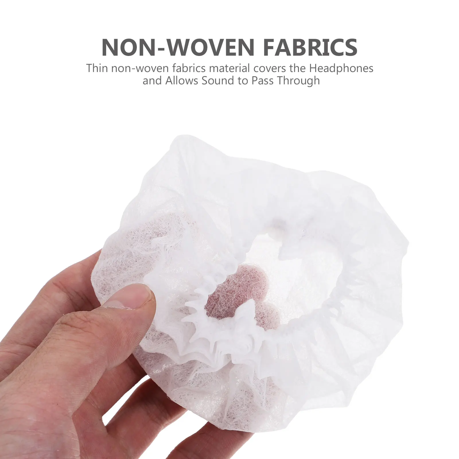 

100Pcs Headphone Earpad Replacement Covers Disposable Thin Fabric for Clean Shared Listening in Workplaces and Study Areas