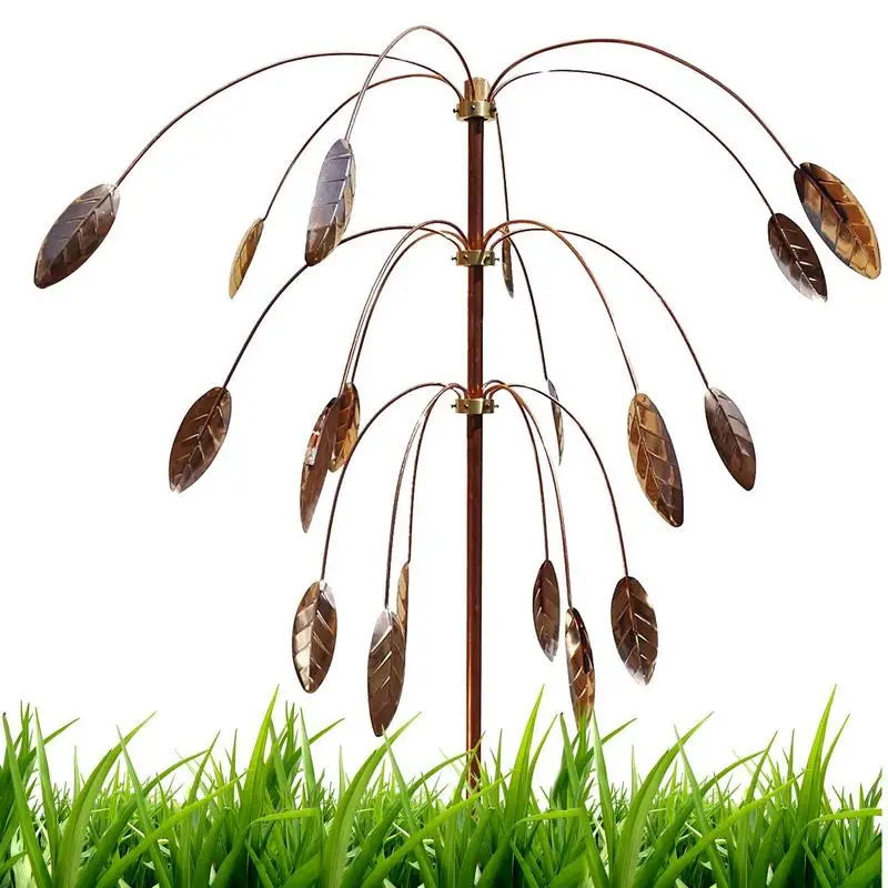 Garden Wind Spinner 120cm Mental Copper Wind Spinners Outdoor Kinetic Art Windmill Decor Wind Spinner For Garden Yard