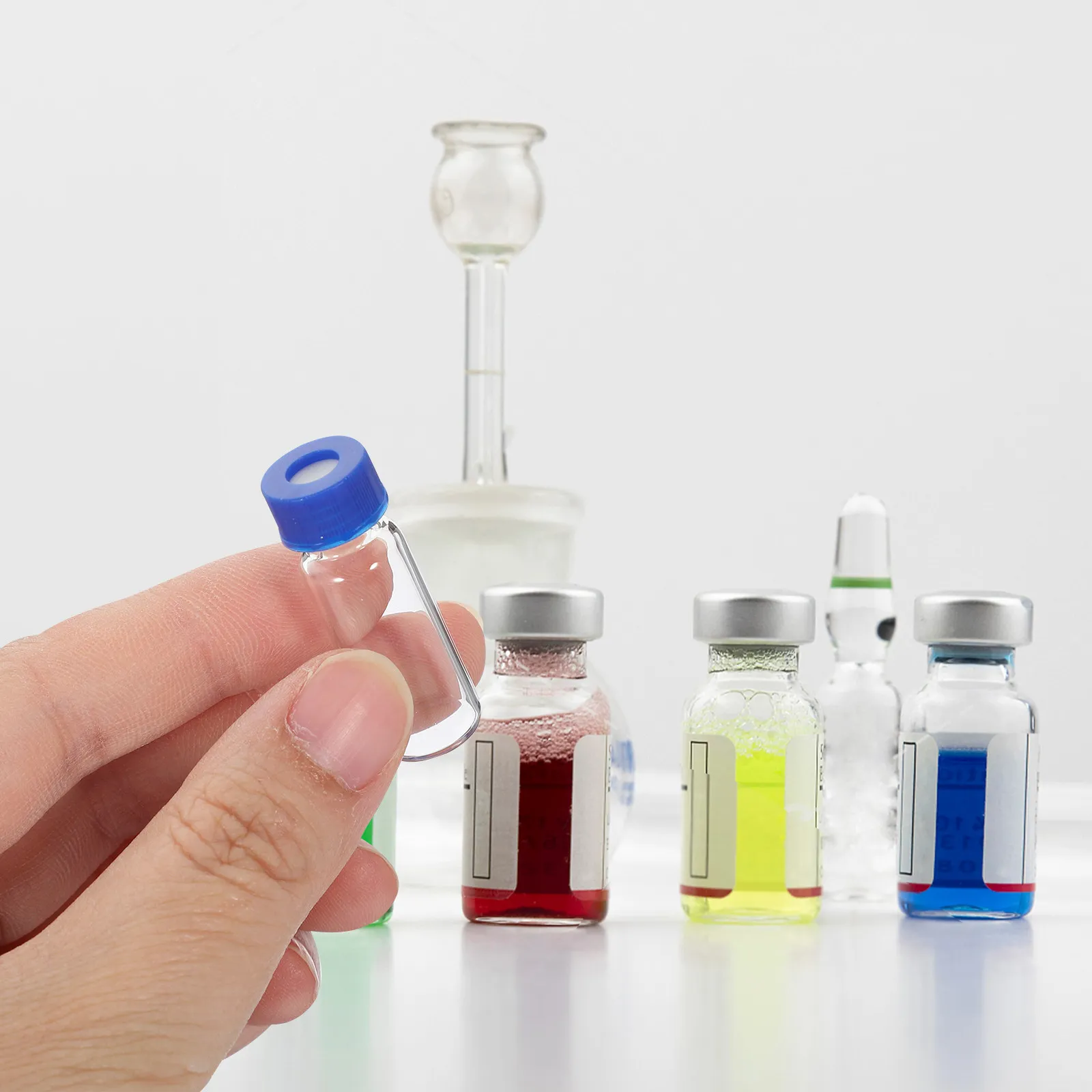 Plastic Bottles Lab Reagent Sample Storage Laboratory Halloween Christmas Lab Glass Vials Tiny Glass Vials Pcs